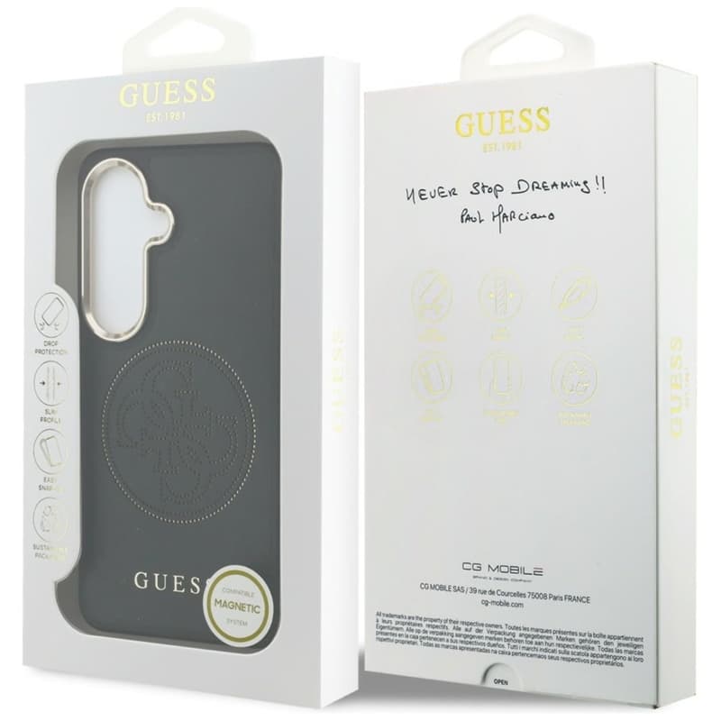 Guess Perforated Logo MagSafe - Samsung Galaxy S26 Case (Black) 8
