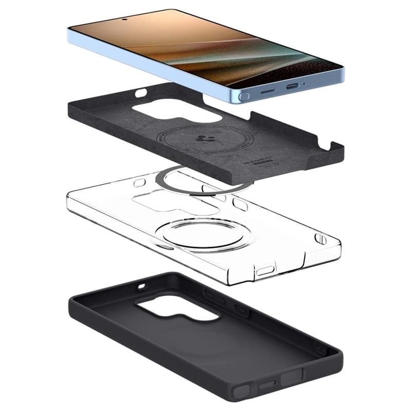 Spigen Silicone Fit Mag MagSafe - Case for Samsung Galaxy S25 Ultra (Black) 7