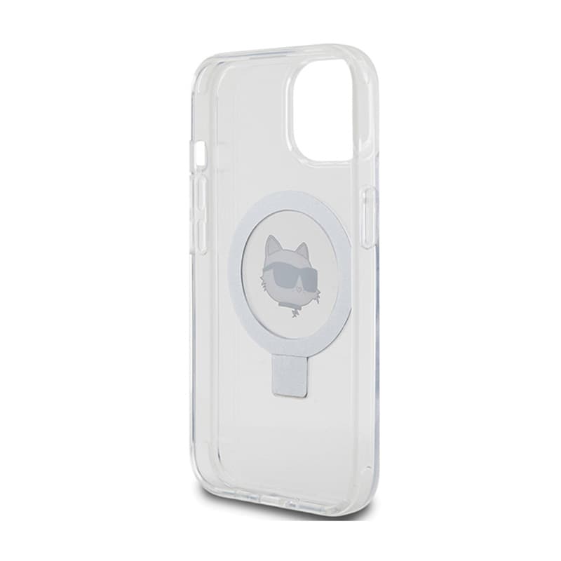 Karl Lagerfeld Ring Stand Choupette Head MagSafe - iPhone 15 Case (white) 7