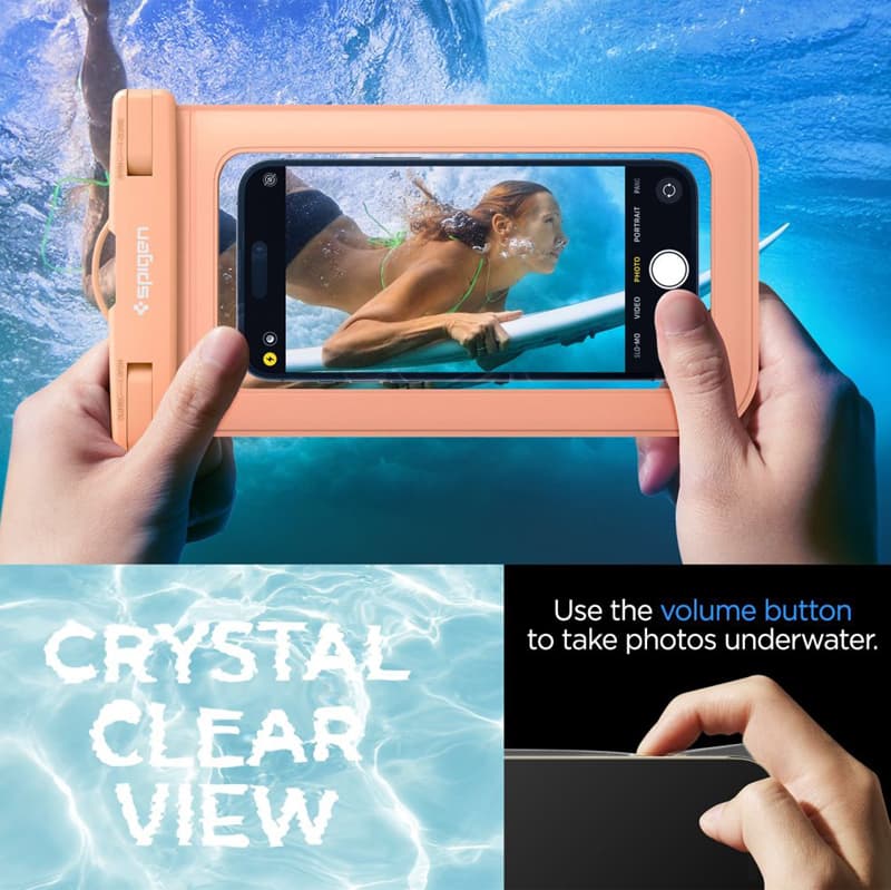 Spigen A601 Universal Waterproof Case - Case for smartphones up to 6.9" (Apricot) 4