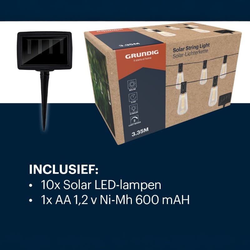 Grundig - Solar Garden LED Lights 3.35 m 6