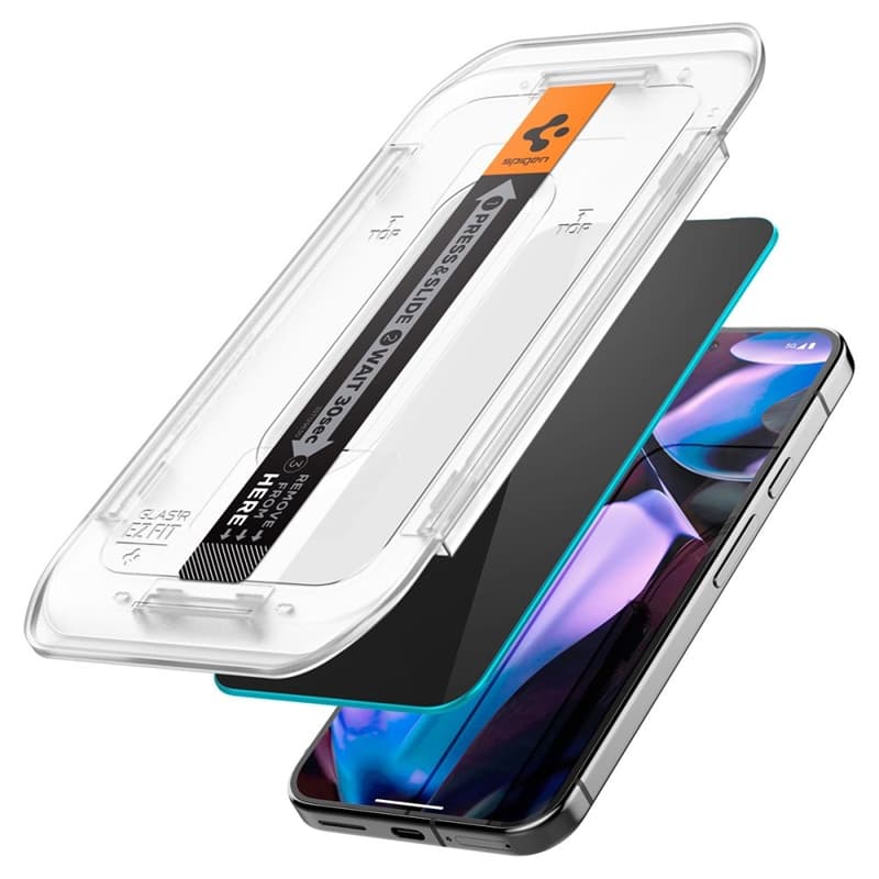 Spigen GLAS.TR EZ FIT Privacy 2-Pack - Tempered Glass with Privacy Filter for Google Pixel 9 / 9 Pro / 10 / 10 Pro (2 pcs) 3