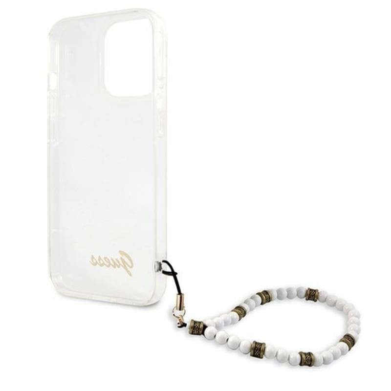 Guess White Pearl Strap - Case iPhone 13 Pro Max (Clear) 7