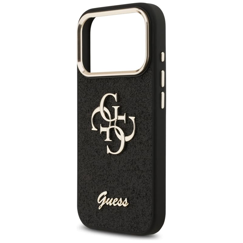 Guess Fixed Glitter Big 4G Metal Frame - Case iPhone 17 Pro (black) 6
