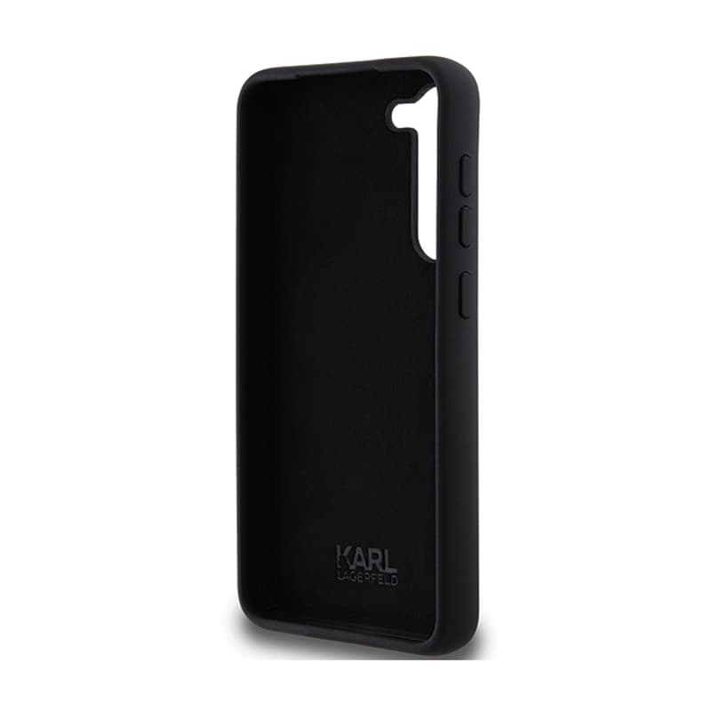 Karl Lagerfeld Silicone Choupette Metal Pin - Case Samsung Galaxy S24+ (czarny) 7