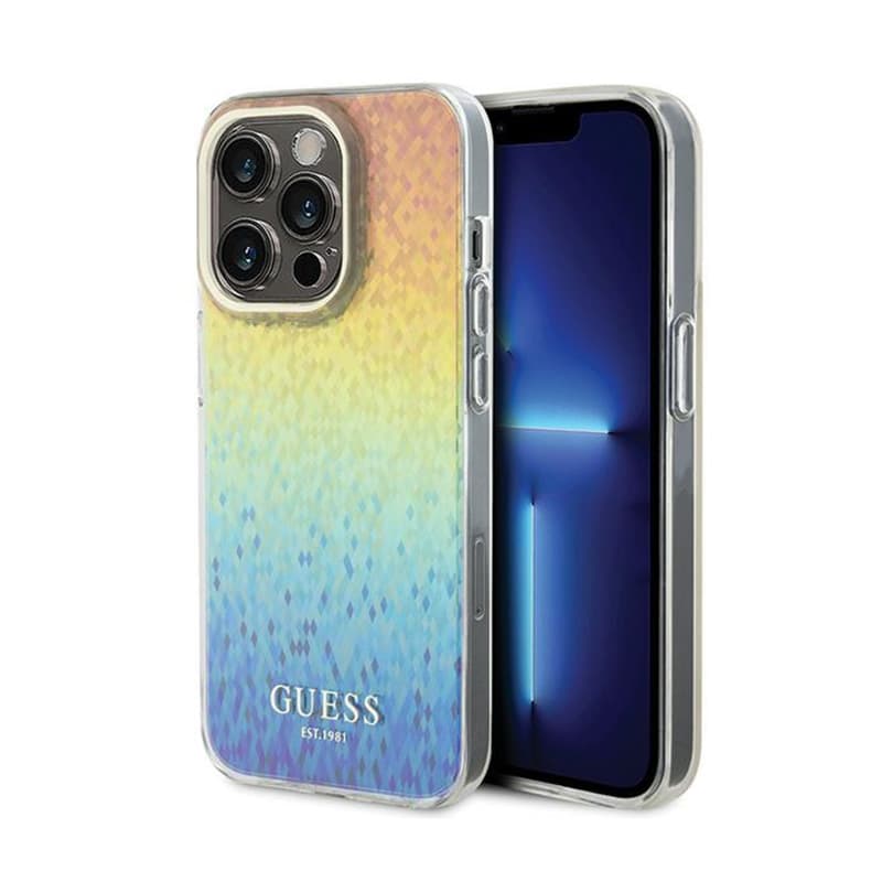Guess IML Faceted Mirror Disco Iridescent - Case for iPhone 14 Pro Max (Iridescent) 1