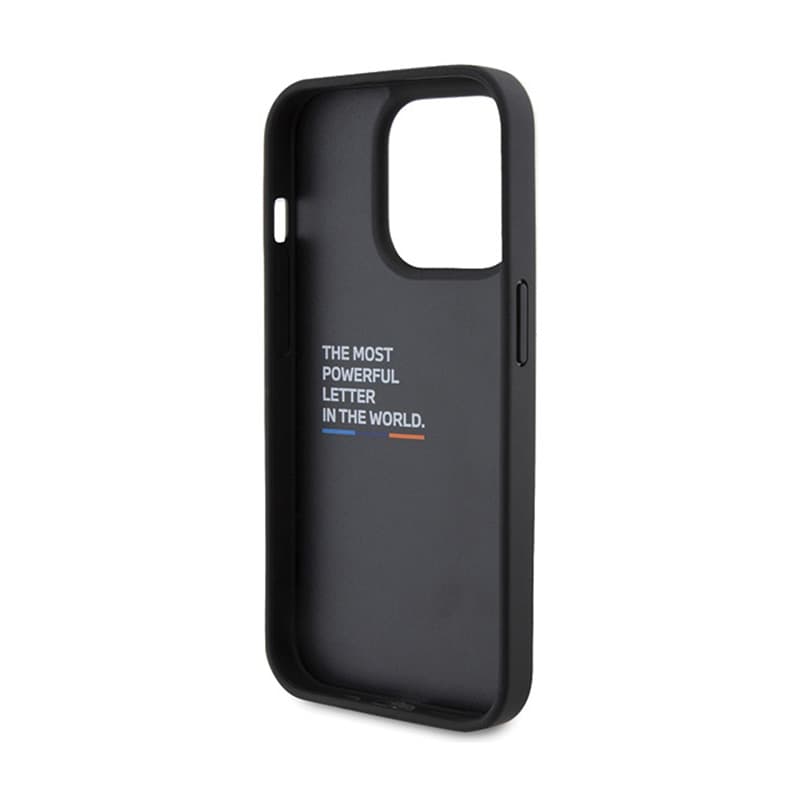 BMW Leather Carbon Blue Line - Case for iPhone 15 Pro (black) 7