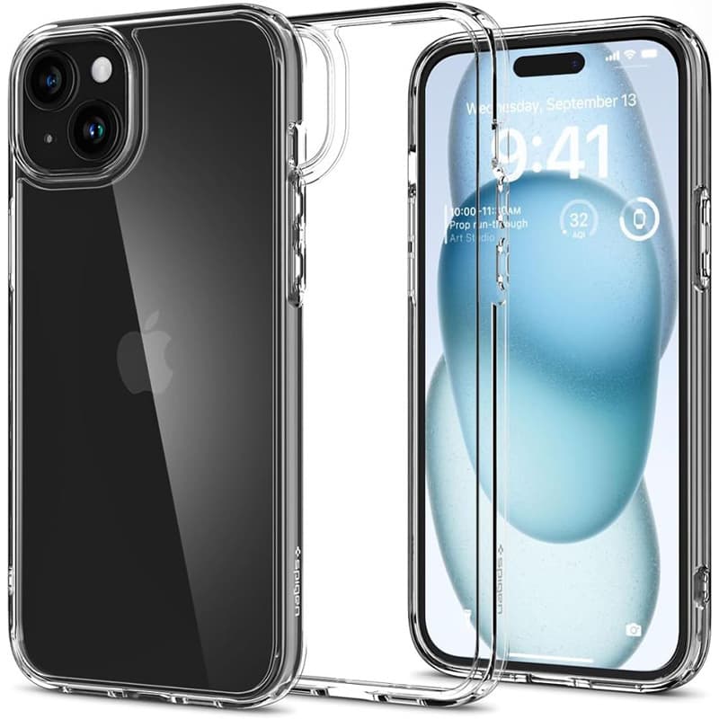 Spigen Ultra Hybrid - Case for iPhone 15 (Transparent) 1
