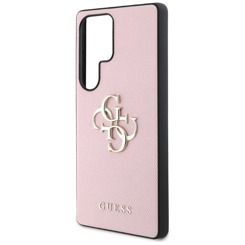 Guess Grained Big 4G Logo Small Classic Logo - Case for Samsung Galaxy S25 Ultra (pink) 6