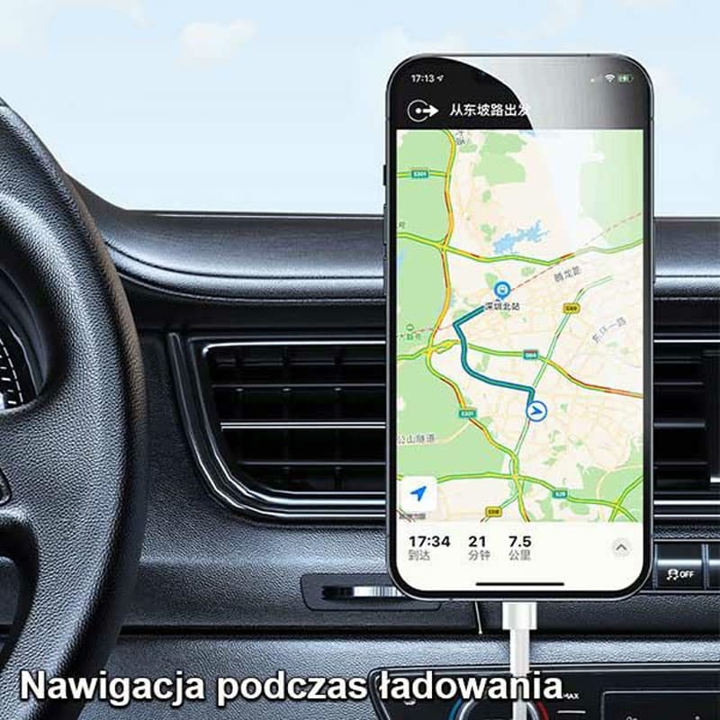 USAMS US-CD170 - Magnetic car holder with 15W wireless charging (Black) 4