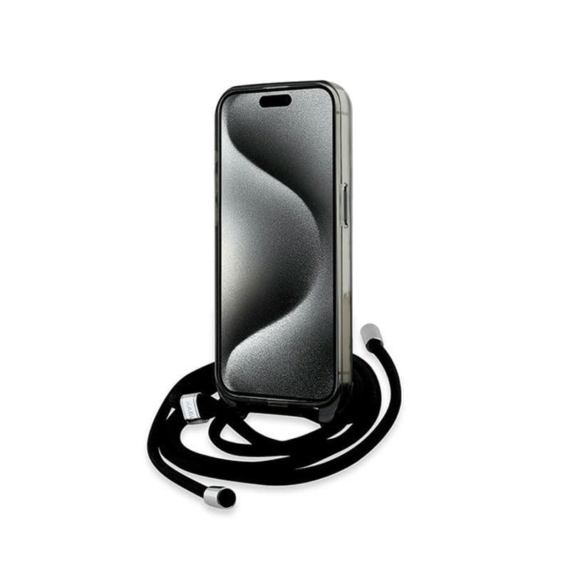 Karl Lagerfeld IML Crossbody Monogram Karl & Choupette Head MagSafe - Case for iPhone 15 Pro Max (Black) 4