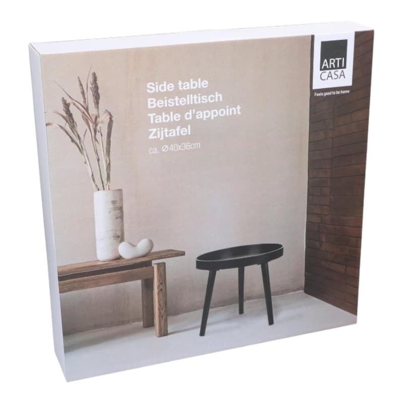Arti Casa - Round Coffee Table for Living Room 40x36 cm (Black) 3