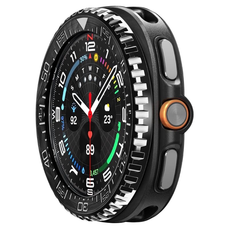Spigen Bezel Tune Pro Diver - Case / Protective Ring for Samsung Galaxy Watch 8 Classic 46 mm (Silver) 8