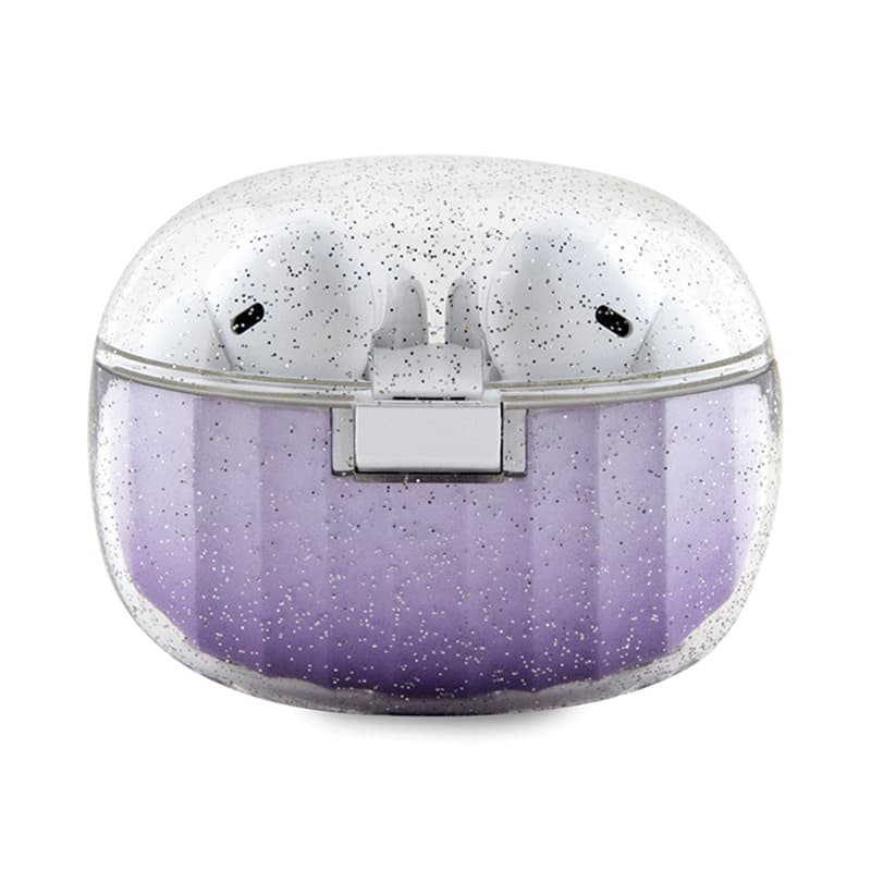 Guess Glitter Gradient - TWS Bluetooth headphones + charging case (purple) 2