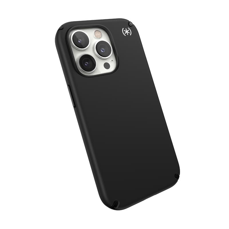 Speck Presidio2 Pro - Antibacterial iPhone 14 Pro Case (Black / Black / White) 8