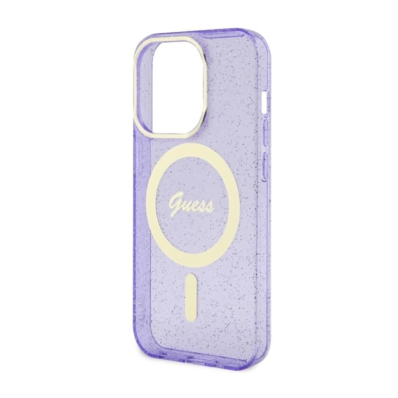 Guess Glitter Gold MagSafe - Case for iPhone 14 Pro (Purple) 6