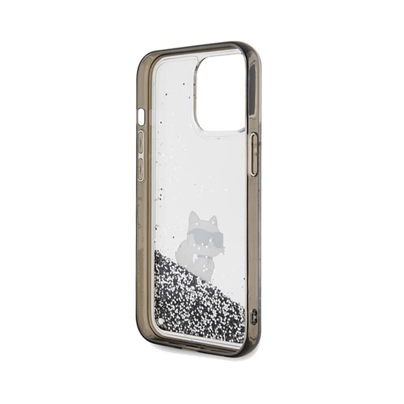 Karl Lagerfeld Liquid Glitter Choupette - iPhone 13 Pro Case (Transparent) 7