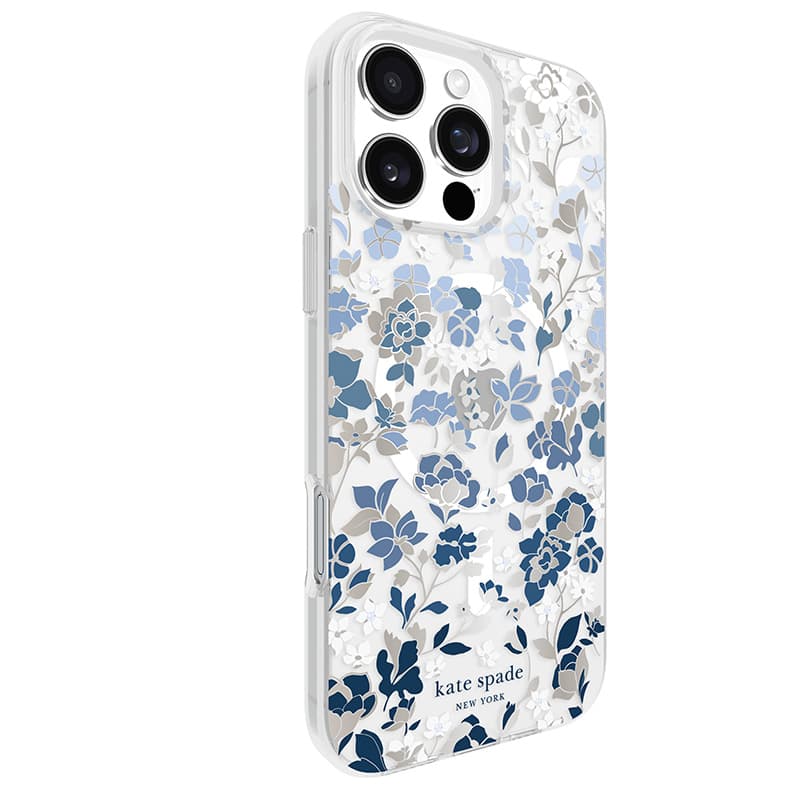Kate Spade New York Protective Gems MagSafe - Case for iPhone 16 Pro Max (Flowerbed Blue) 3