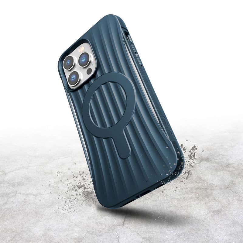 X-Doria Raptic Clutch MagSafe - Biodegradable case for iPhone 14 Pro Max (Drop-Tested 3m) (Marine Blue) 6