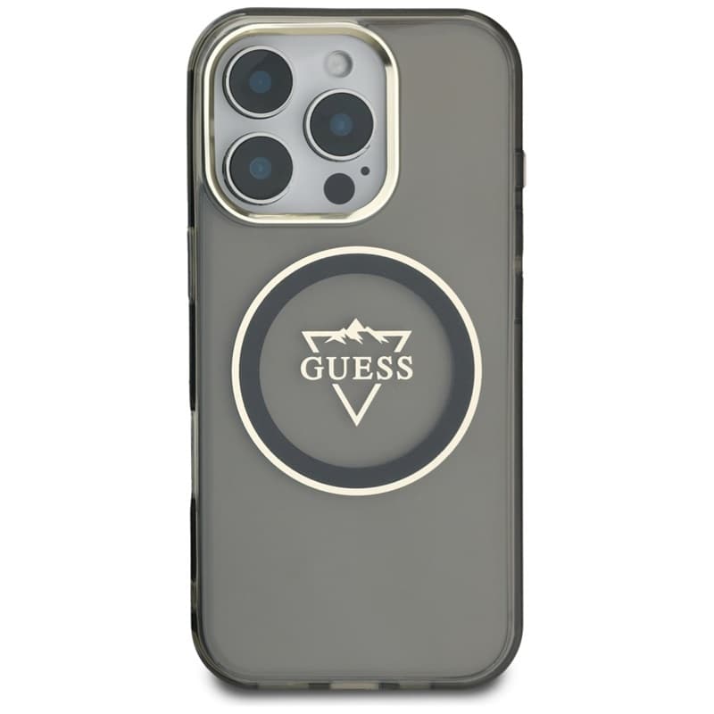 Guess IML Metal Mountain Logo MagSafe - Case for iPhone 16 Pro (black) 3