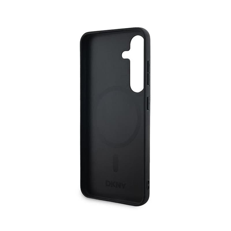 DKNY Leather Checkered Mono Pattern MagSafe - Case for Samsung Galaxy S24 (Black) 7