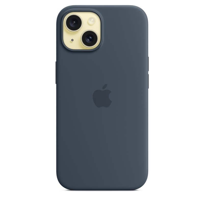 Apple Silicone Case – Silicone Case with MagSafe for iPhone 15 (Storm Blue) 3
