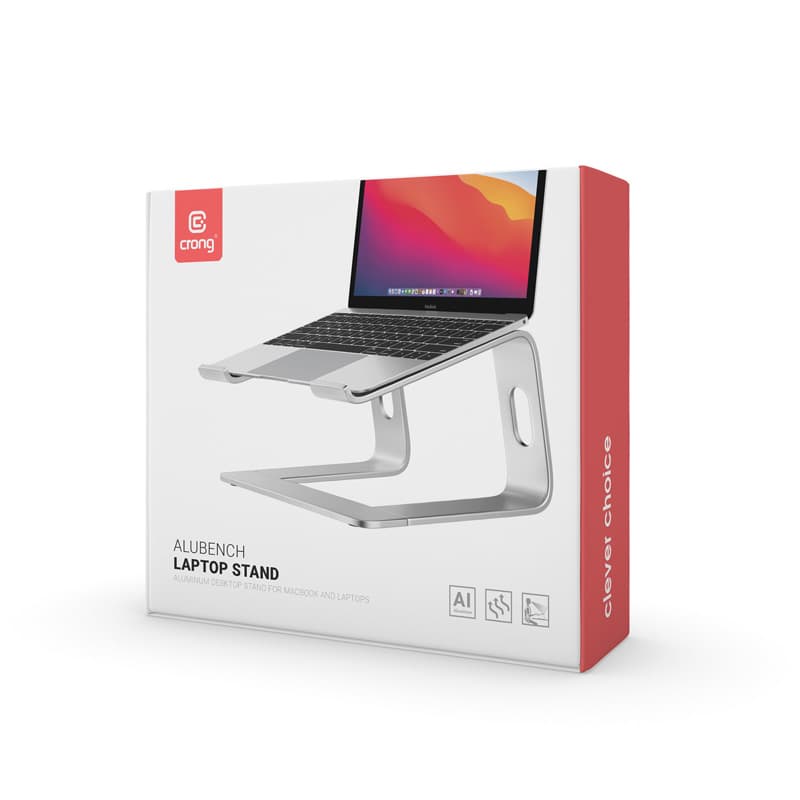 Crong AluBench – Aluminum Laptop Stand (Graphite) 6