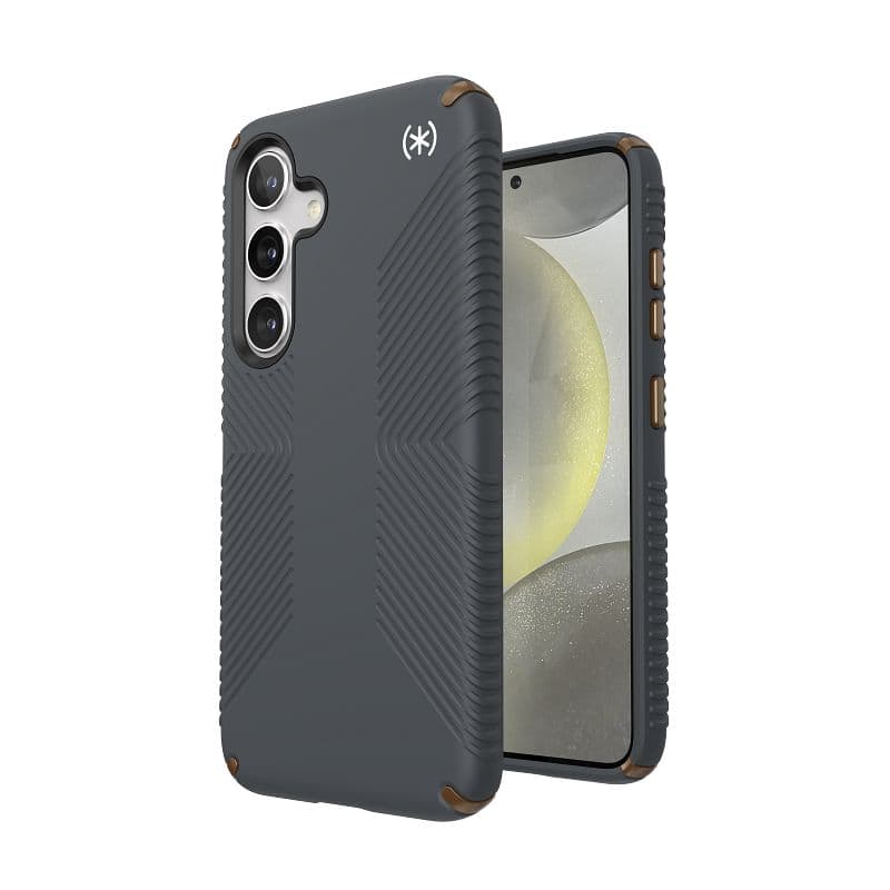 Speck Presidio2 Grip - Samsung Galaxy S24 Case (Charcoal Gray / Cool Bronze) 7