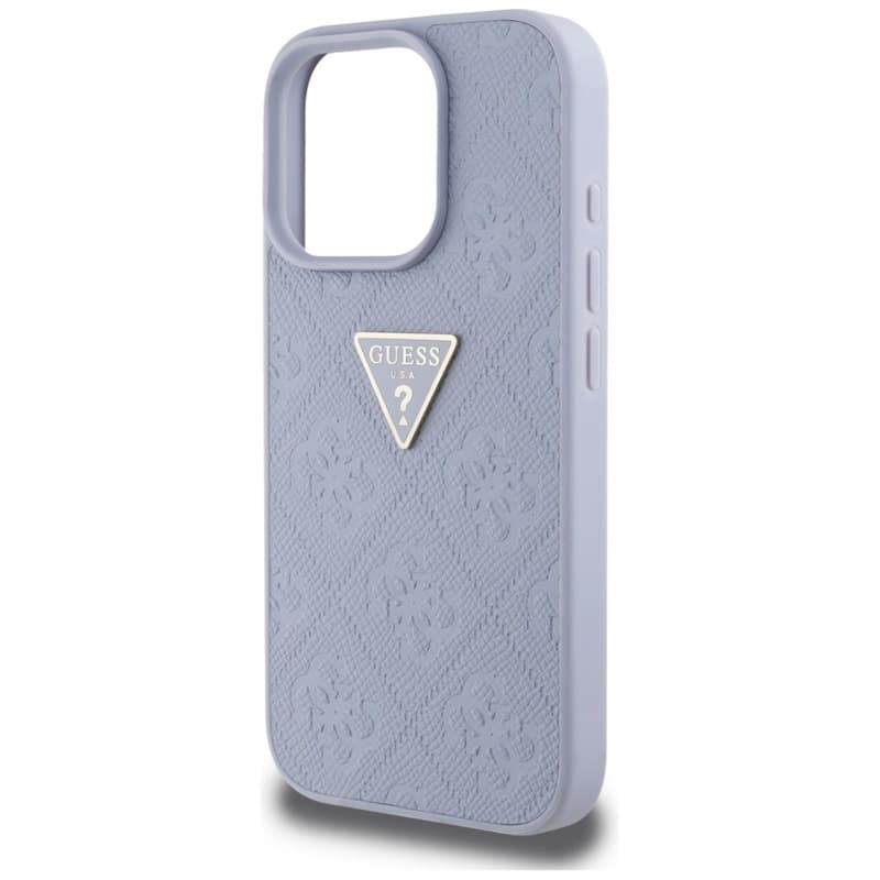 Guess Hot Stamp 4G Pattern Triangle Metal Logo - Case for iPhone 16 Pro (purple) 6