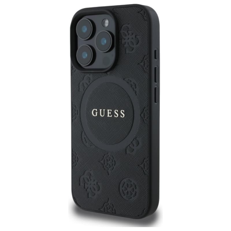 Guess Saffiano Peony Classic Logo MagSafe - Case for iPhone 16 Pro (black) 2