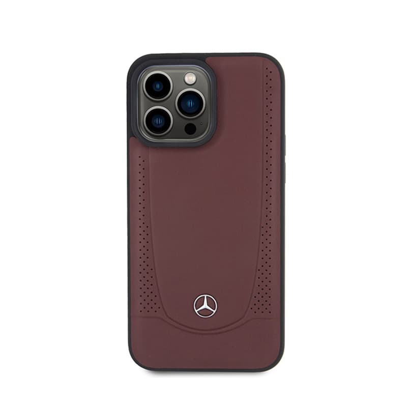 Mercedes Leather Urban Line - Case for iPhone 15 Pro Max (Red) 3