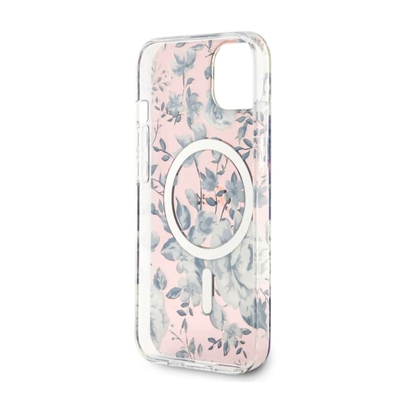 Guess Flower MagSafe - Case for iPhone 14 (Pink) 7