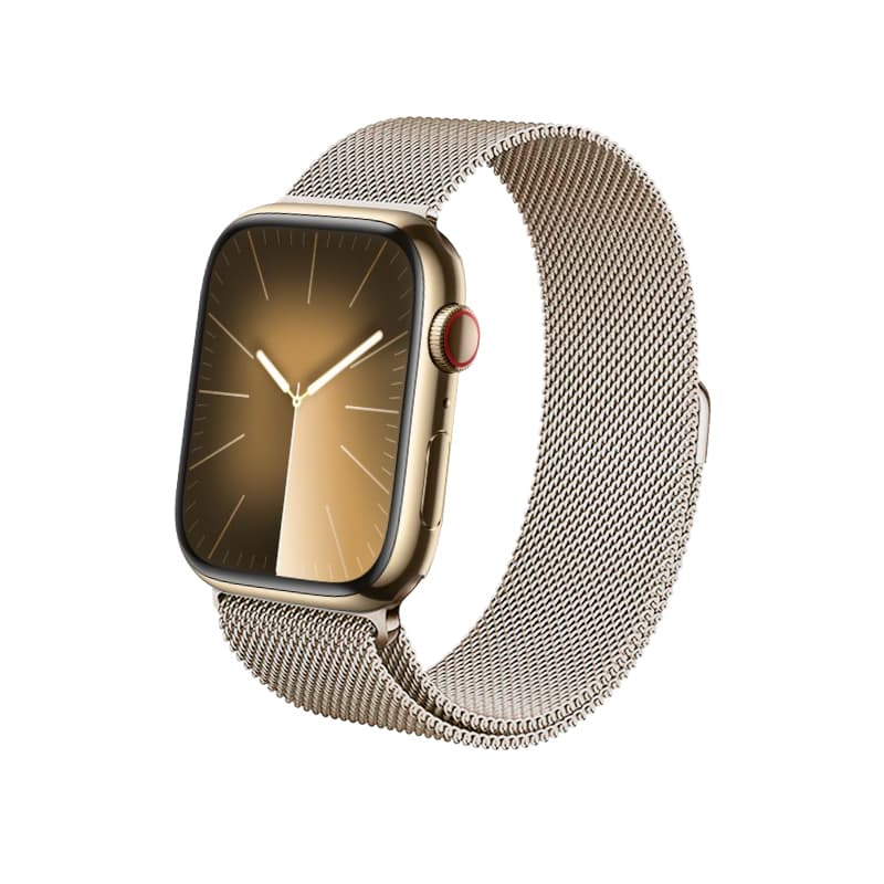 Crong Milano Steel – Stainless Steel Strap for Apple Watch 44/45/46/49mm (Champagne) 5
