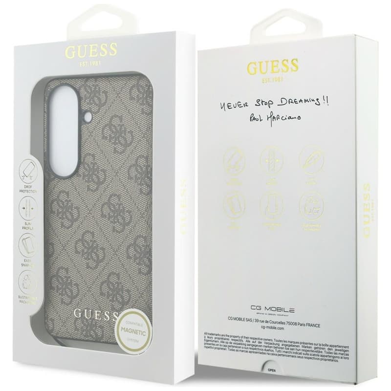 Guess 4G Classic Logo Charm MagSafe - Samsung Galaxy S26 Case (Brown) 7