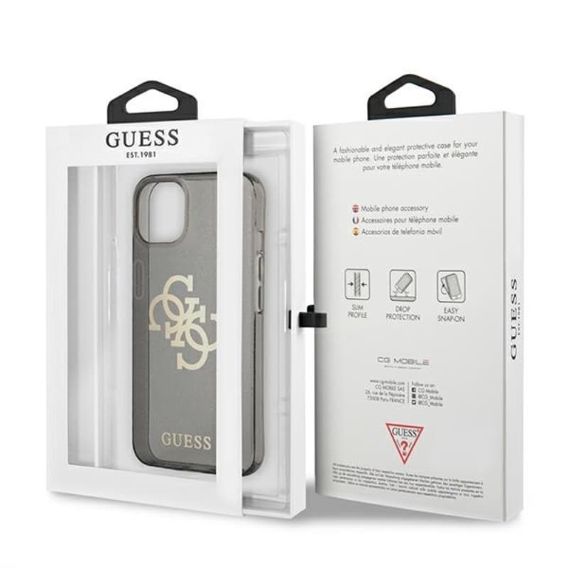 Guess Glitter 4G Big Logo - Case for iPhone 13 mini (Black) 8