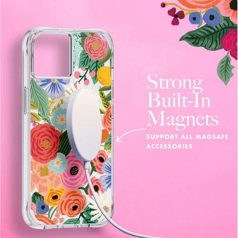 Rifle Paper Clear MagSafe - Case for iPhone 14 Plus (Garden Party Blush) 5