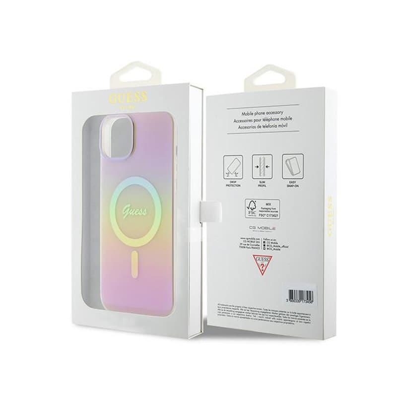 Guess IML Iridescent MagSafe - iPhone 15 Plus Case (pink) 8