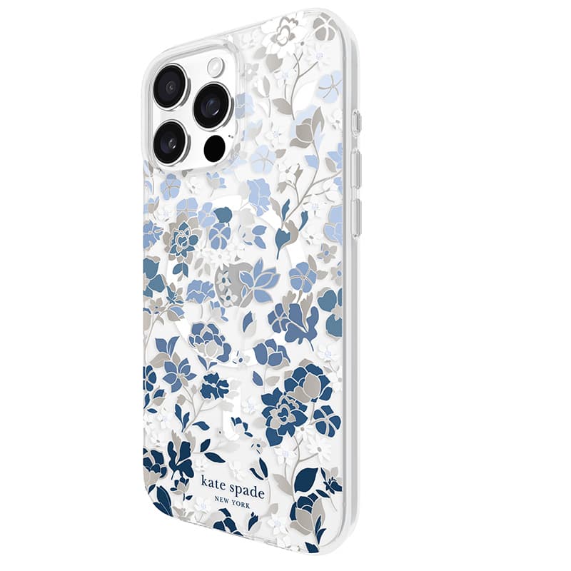Kate Spade New York Protective Gems MagSafe - Case for iPhone 16 Pro Max (Flowerbed Blue) 4