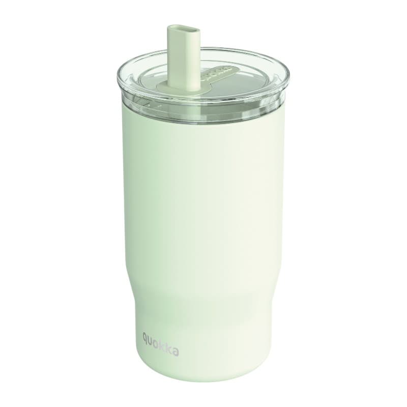 Quokka Mist - 720 ml Stainless Steel Thermal Mug with Straw (Pastel Green) 1
