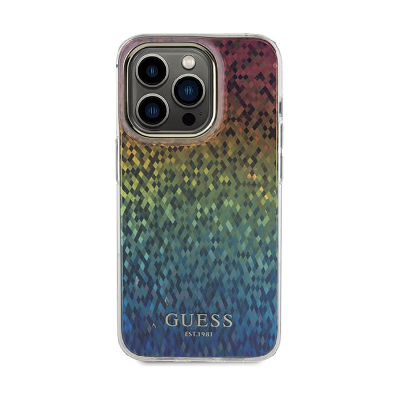 Guess IML Faceted Mirror Disco Iridescent - Case for iPhone 14 Pro Max (Iridescent) 3