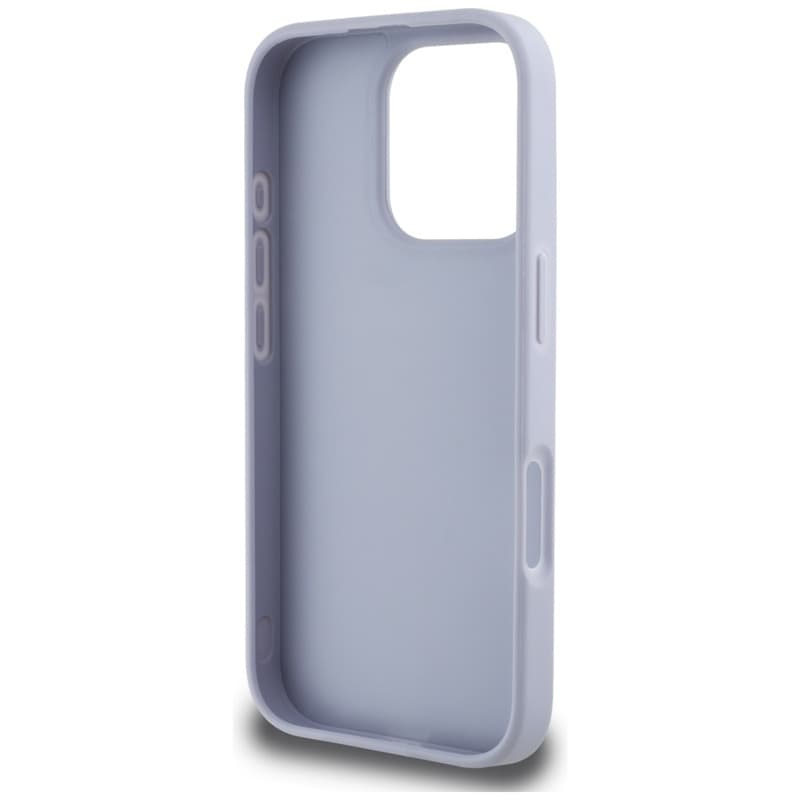 Guess Hot Stamp 4G Pattern Triangle Metal Logo - Case for iPhone 16 Pro (purple) 7