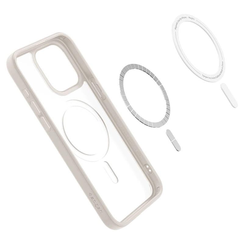 Spigen Ultra Hybrid MagSafe - Case for iPhone 15 Pro (Frost Natural Titanium) 5