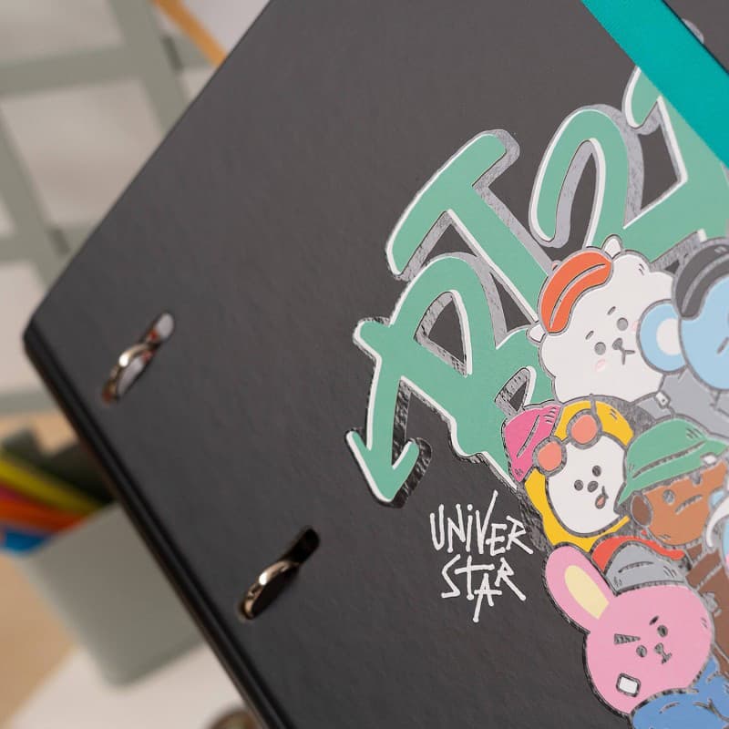 BT21 - Street Mood collection A4 binder with sheets (4 rings, rubber band) 5