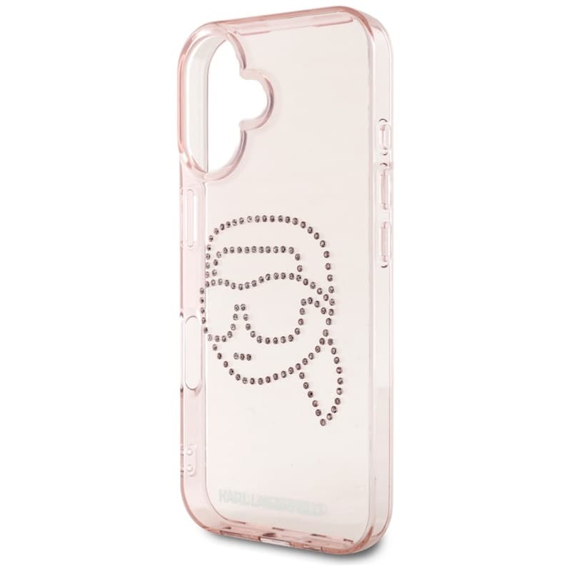Karl Lagerfeld IML Rhinestones Karl Head - Case for iPhone 16 (pink) 6