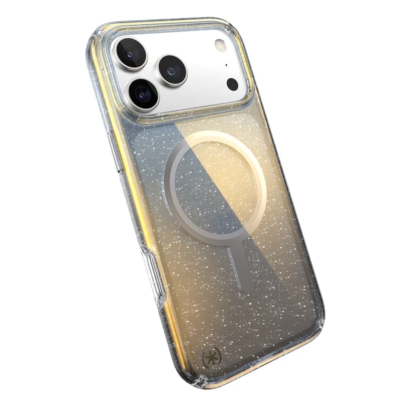 Speck Presidio Lux MagSafe - iPhone 17 Pro Max Case (Hyper Mirror Glitter / Silver Metallic) 7