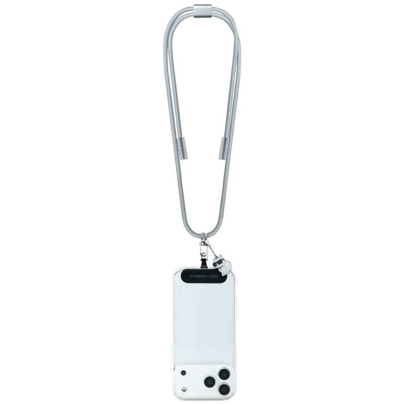 Karl Lagerfeld Crossbody Strap Choupette Charm - Universal Phone Strap / USB-C to USB-C Cable 1.5m (Grey) 2