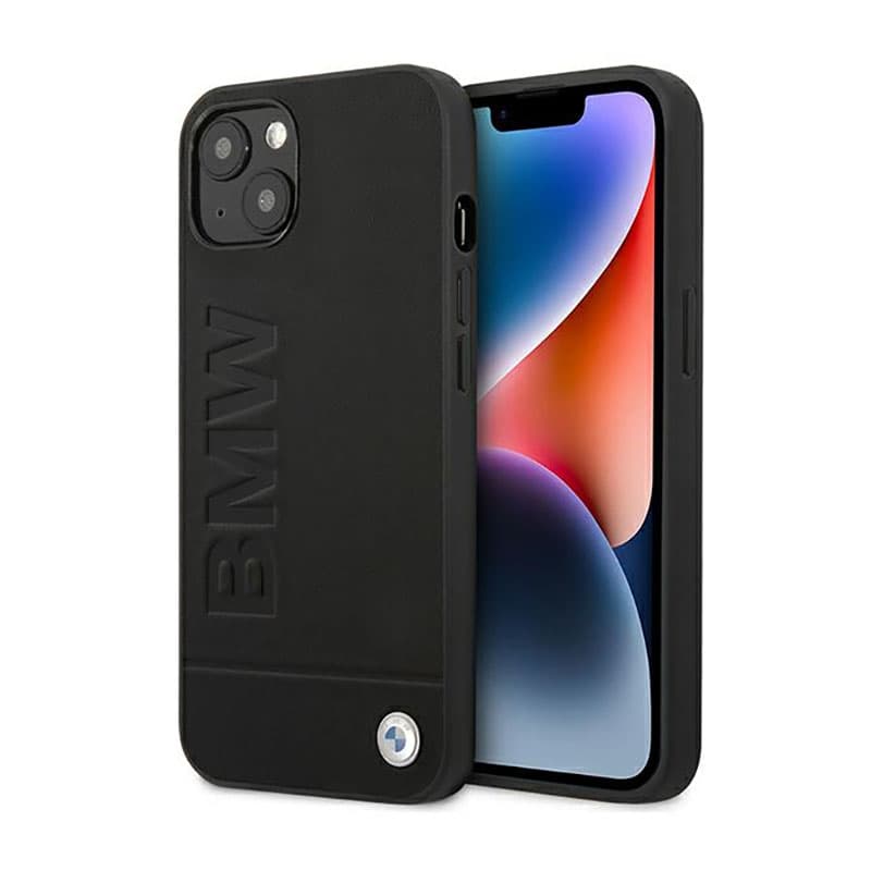 BMW Leather Hot Stamp - Case for iPhone 14 Plus (Black) 1
