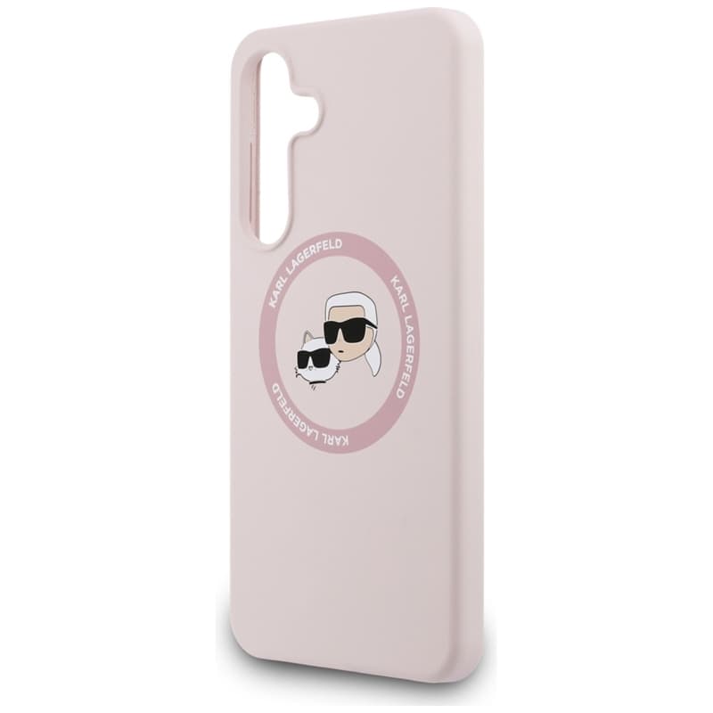 Karl Lagerfeld Silicone Karl & Choupette Heads MagSafe – Case Samsung Galaxy S25 FE (pink) 6