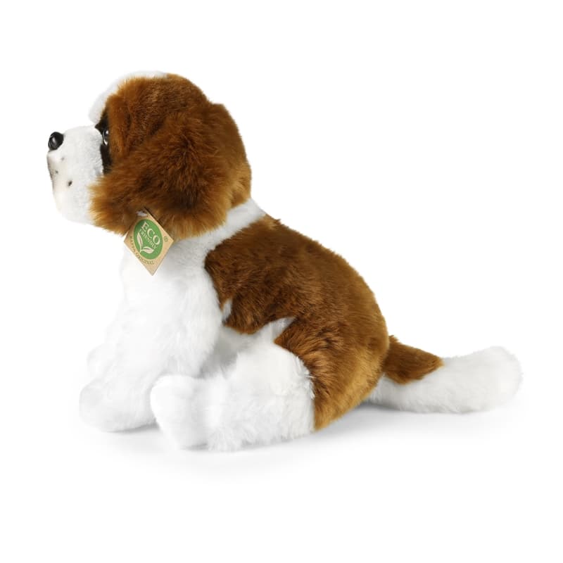 Rappa - Plush realistic St. Bernard dog mascot sitting 30 cm Eco-Friendly 3