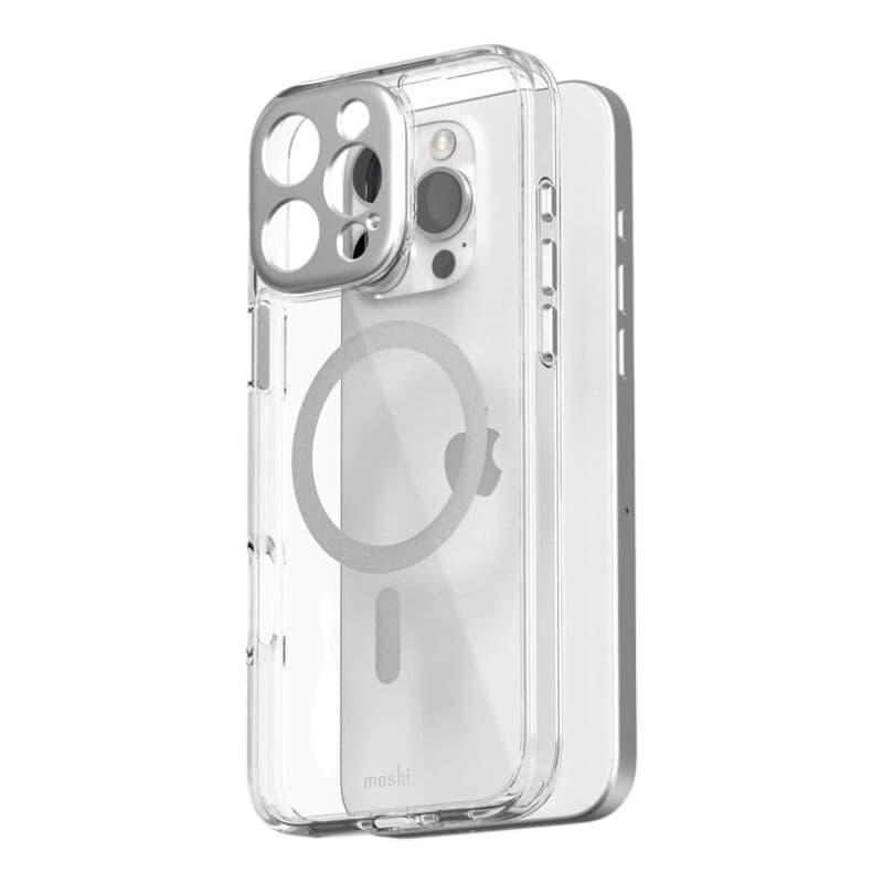 Moshi iGlaze MagSafe - Case for iPhone 16 Pro Max (Luna Silver)